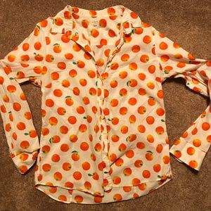 J Crew Citrus Orange Blouse